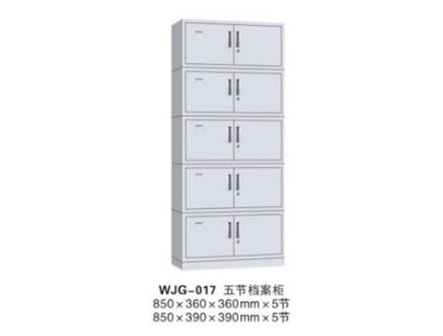 WJG-017 五节档案柜（灰白）